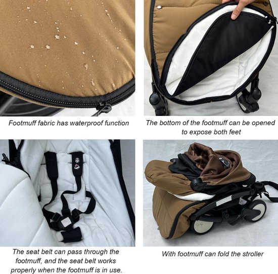 Universele Warme Voetenzak voor Kinderwagen met Zachte Voering en Waterafstotende Buitenkant van Universele — afbeelding 4