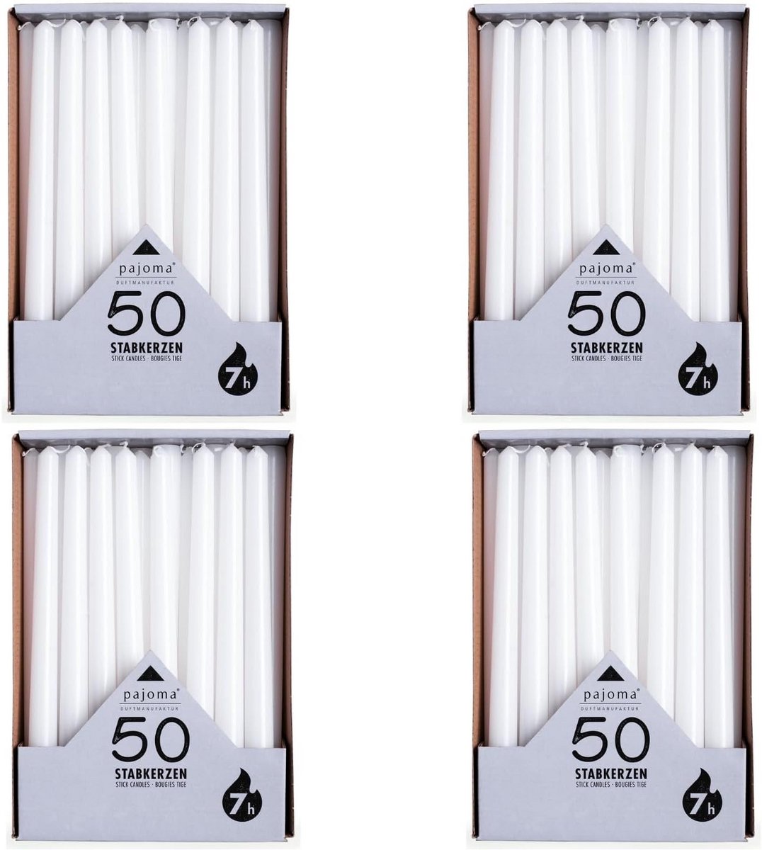 Staafkaarsen Wit - Decoratie Kaarsen - Sfeerverlichting Creëren - Lange Brandduur - 25 cm Hoog - Wit