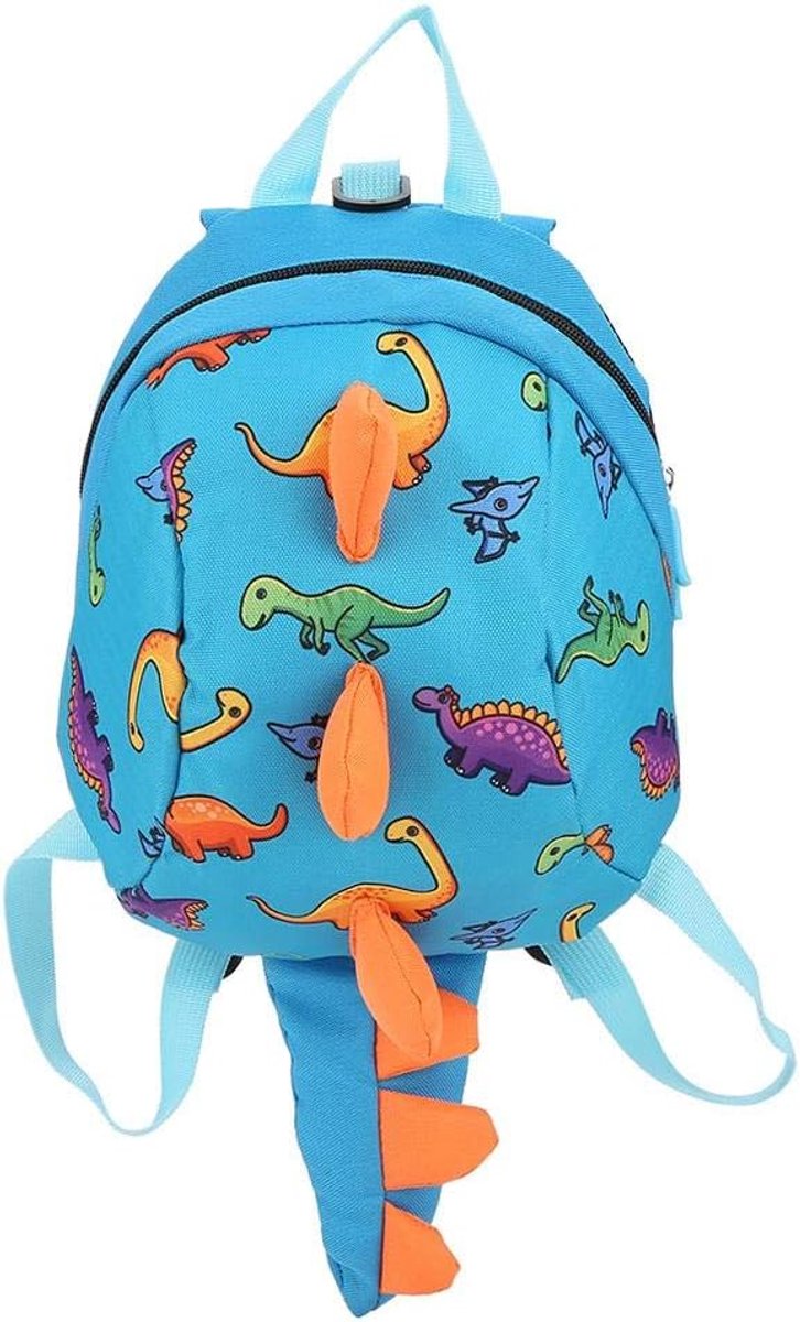 Kinderrugzak - Peuter tas - Veilig op pad - Met anti-verdwijnkoord - 20 x 12 x 26 cm - Dinosaurus