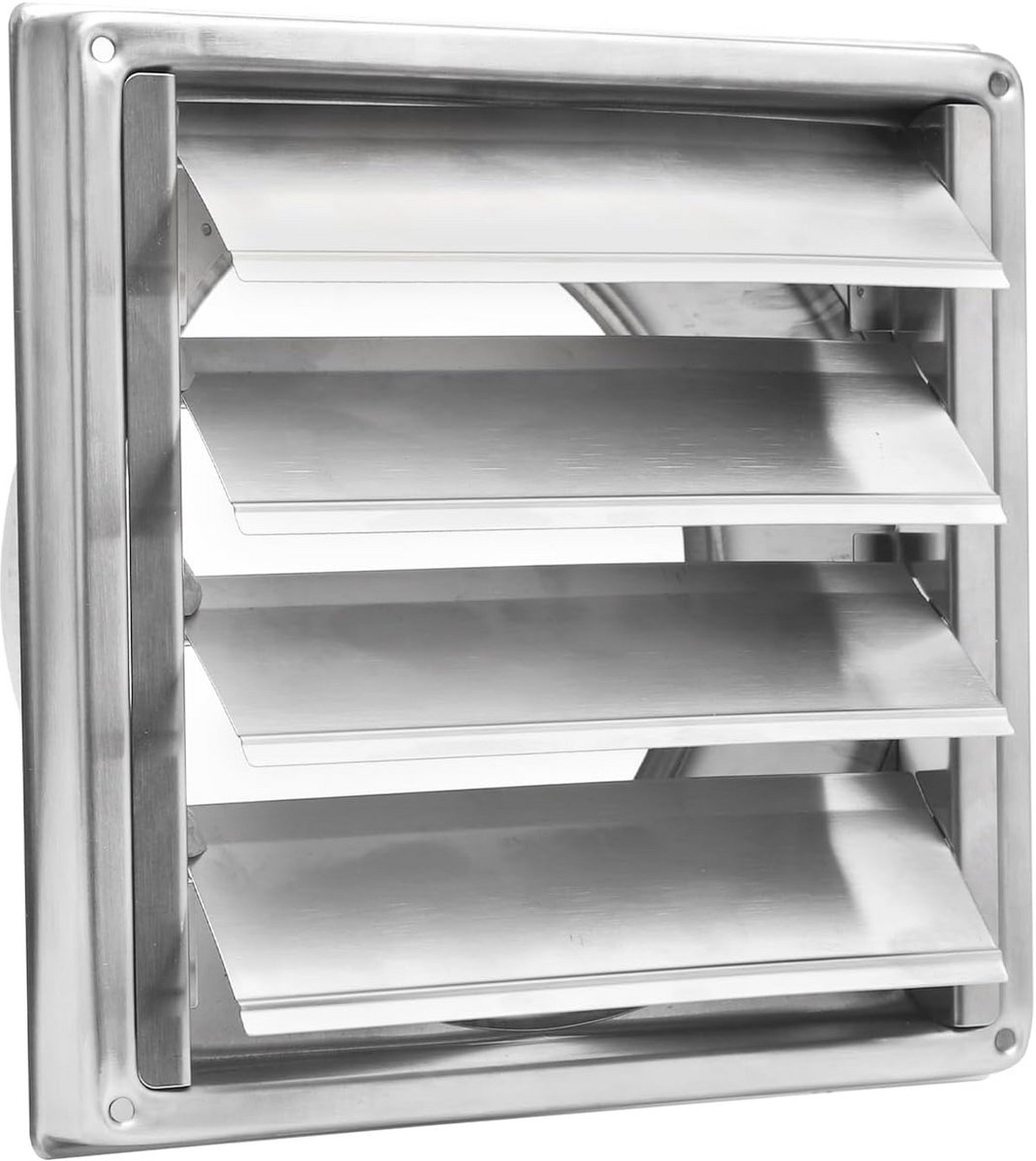 Terugslagklep - Ventilatierooster - Ventilatie verbeteren - Roestvrij staal - 150 mm - Zil