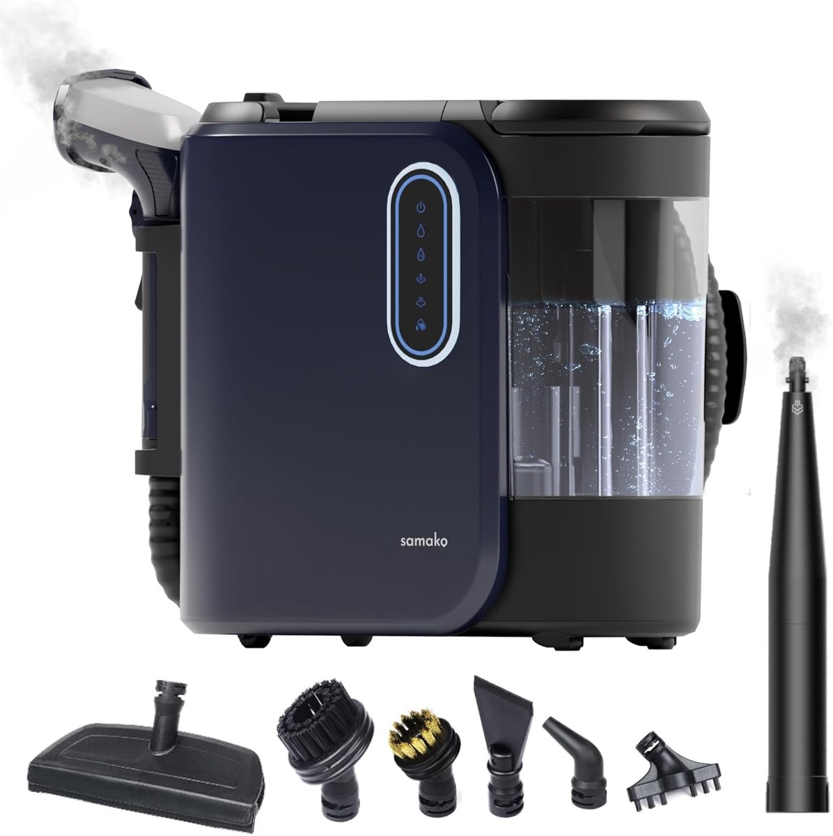 Meubelreiniger Stoom - Tapijtreiniger Bankreiniger - Dieptereiniging Huis - Dubbel Tanksysteem - 2000 Watt - Blauw