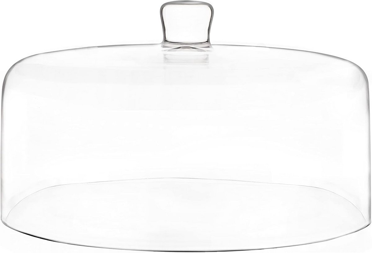 Glazen Taartkoepel - Decoratieve Deksel - Taart Presenteren - Handgemaakt Kristalhelder Glas - 30 cm Diameter - Helder