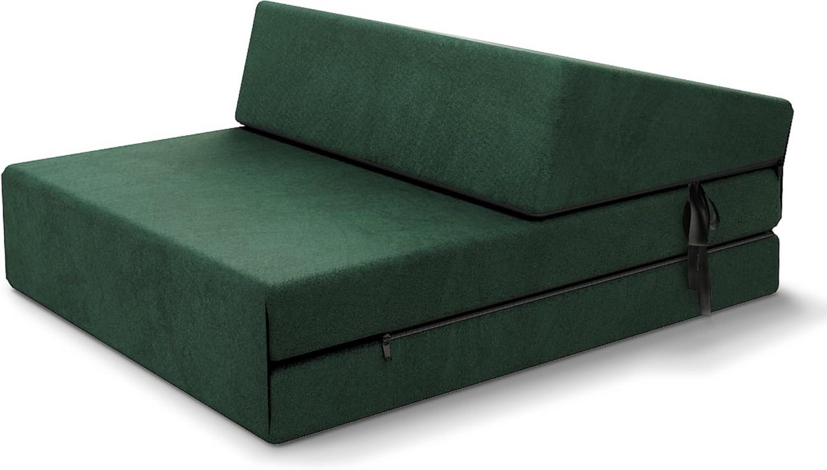Vouwmatras - Gastenmatras Comfortschuim - Extra Slaapplaats - Ondersteunend Lichaam - 70 x 200 cm - Donkergroen