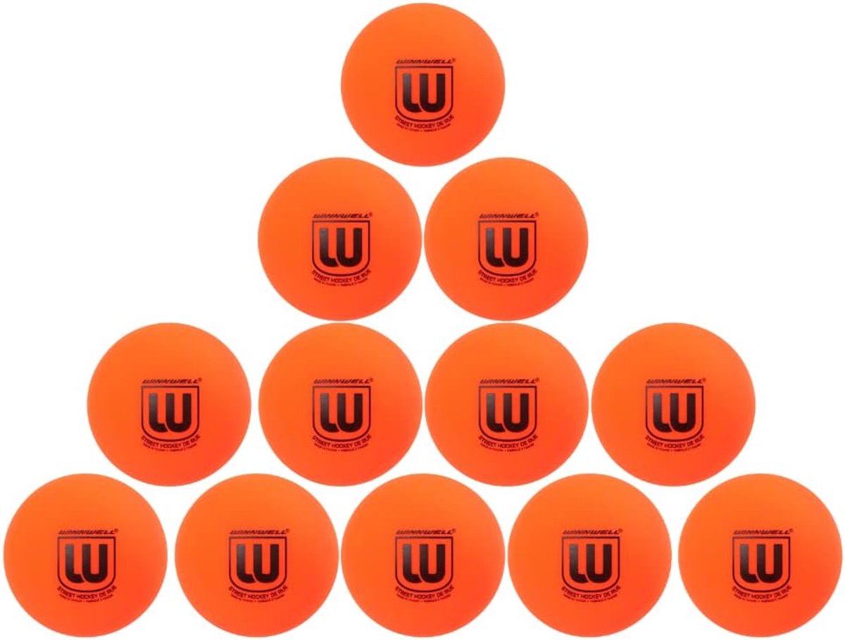 Straathockey Ballen 65mm Medium Gewicht Oranje 12 Stuks - Goede Grip en Prestaties