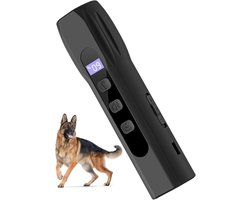 Ultrasoon anti-blafapparaat met LED-lampje, handzaam anti-blafapparaat, gedragstraining, 3 frequenties, langdurige piepknop voor honden, geschikt voor binnen- en buitengebruik