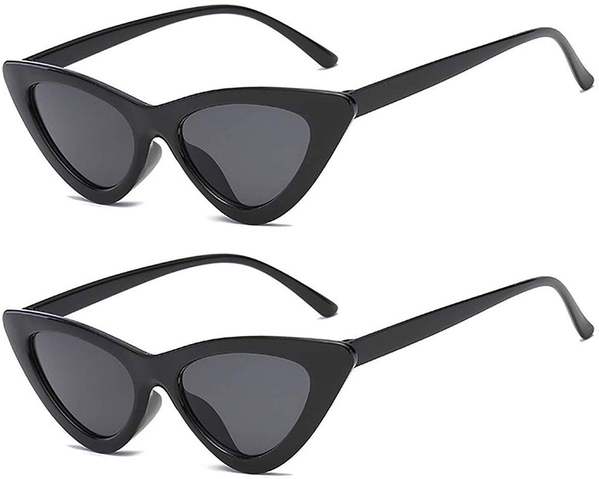 Dailygoods- Zonnebril Dames Vintage - Kattenogen - Retro Eyewear - Metalen Montuur - UV Bescherming - Lichtgewicht Kunststof Glazen - Fashionbril