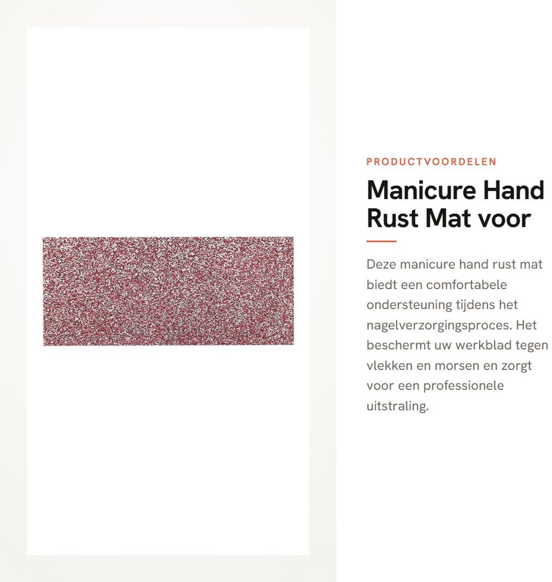 Dailygoods- Manicure Hand Rust Pad - Opvouwbaar - Wasbaar - Nagel Armsteun - Werkblad Bescherming - 40 cm x 24 cm - Stabiel in Gebruik - Nagelmat