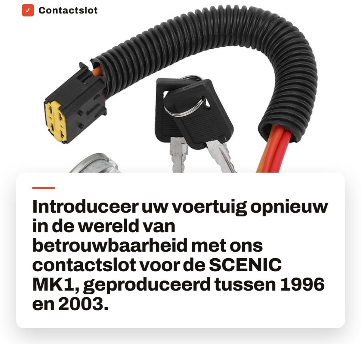 Dailygoods- Contactslot met 2 Toetsen - Sleutelset - Diefstalbeveiliging - OE-nummer 7701469419/7701471220/7701471098 - Zware Ontstekingsschakelaar - Roestbestendig Materiaal