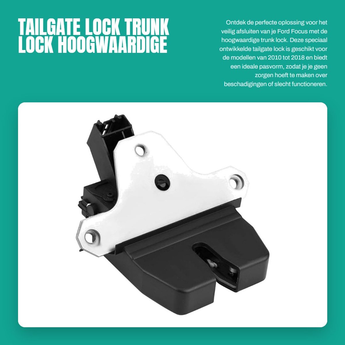 Dailygoods- Kofferslot Perfecte Pasvorm - Hoogwaardige Kofferbeugel - Vervangend Kofferslot - Duurzaam ABS/Hoogsterkte Staal - Eenvoudige Installatie - Achterklep Slot