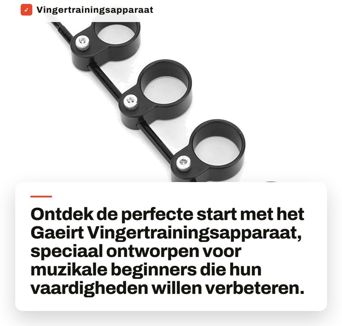 Dailygoods- Vingertrainingsapparaat voor beginners - Grip Trainer - Muzikale Accessoires - Verstelbaar - Duurzaam - Vingerverlenging - Vingertrainer