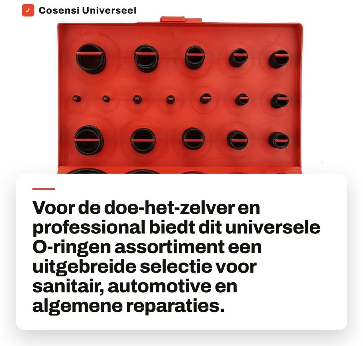 Dailygoods- Rubber O-Ringen 300 Stuks - Assortiment 32 Maten - Afdichting/Wasmachine Kit - Sanitair/Automotive - Goede Slijtvastheid - Hoogwaardig Rubber - Afdichtingen