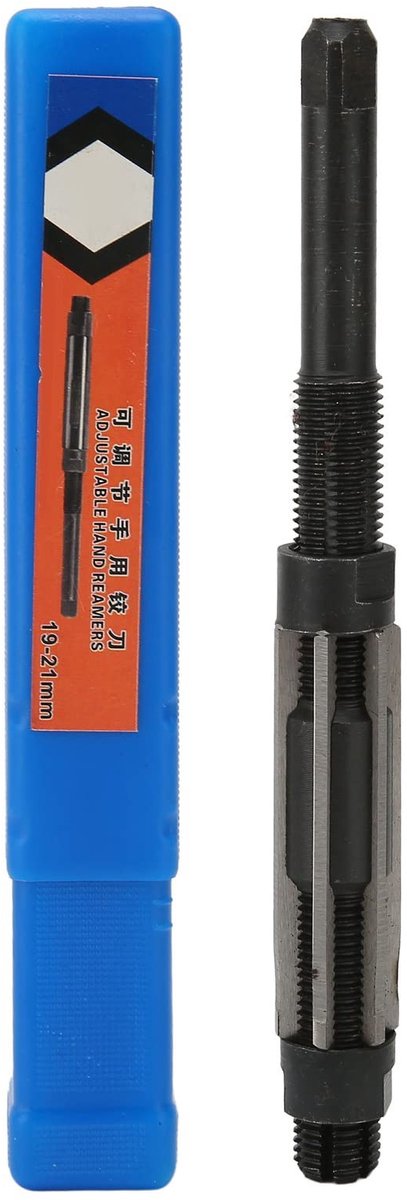 Dailygoods- Handruimer Verstelbaar 19-21 mm - 9SiCr Materiaal - 6 Snijkanten - Gereedschap voor Metaal - Professionele Toepassingen - Inclusief Opbergdoos - Ruimer