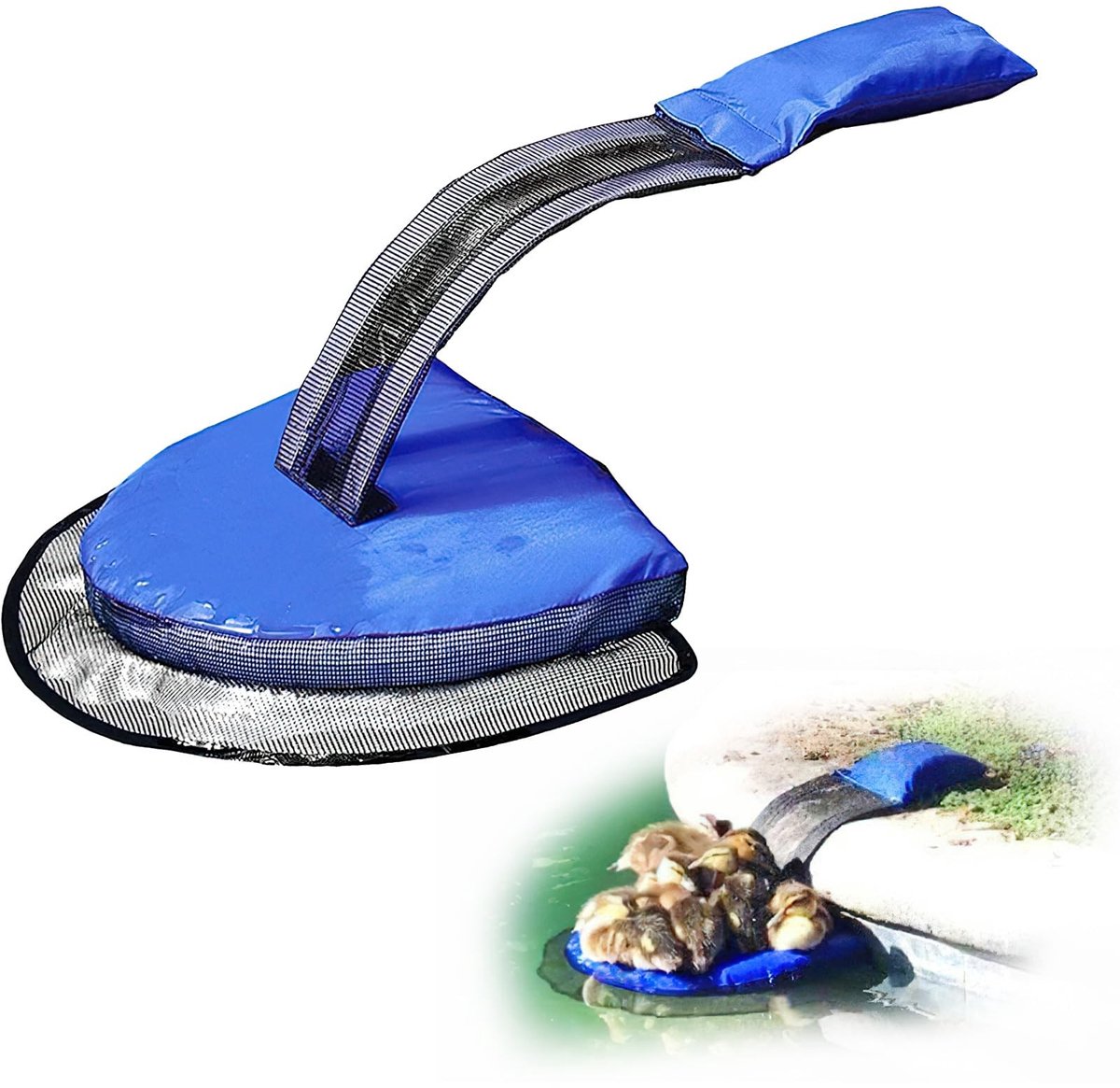 Dailygoods- Opblaasbare Zwembad Ramp - Dierenreddende Drijvende Hulp voor Huisdieren - Duurzaam Oxford-Weefsel - Eenvoudig te Installeren - Veiligheidsoplossing voor Kleine Dieren - Meer Ontsnappingsmogelijkheden - Dierenreddingsnet