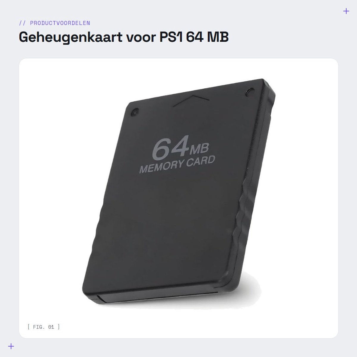 Dailygoods- Geheugenkaart 64 MB - Geheugenkaart voor PS1 - Draagbare Geheugenkaart - Plug and Play - ABS Materiaal - Ondersteunt uLaunchELF/Disc Boot Program - Gamegeheugen