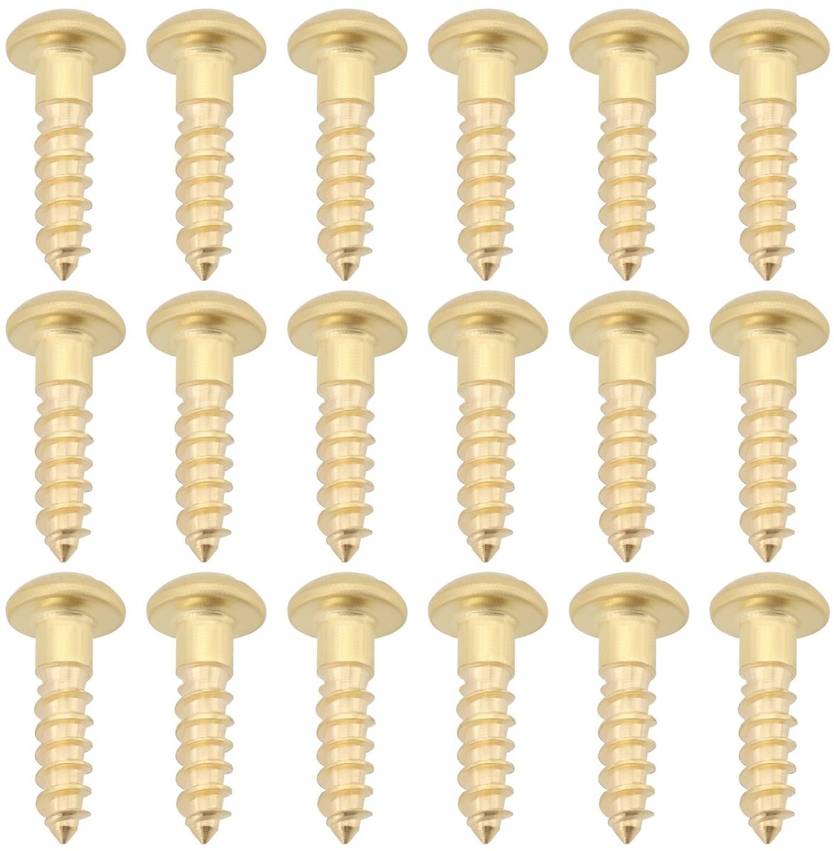 Dailygoods- Houtschroeven 100 stuks - M3 x 12 mm - Messing Sleufschroeven - Ronde Kop - Zelftappende Schroeven - Perfecte Afmetingen