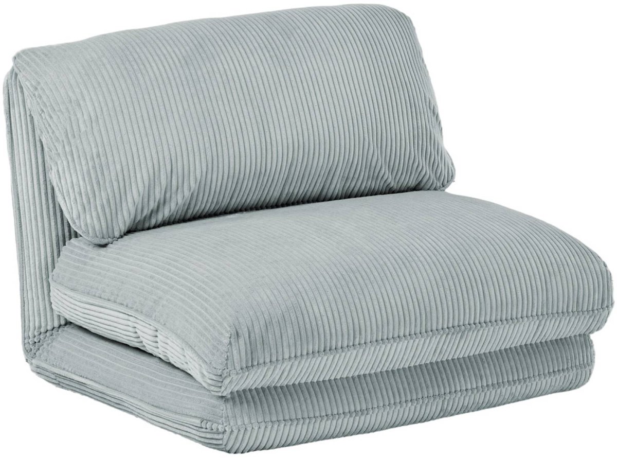 sweeek - Slaapfauteuil 1 persoons loungestoel corduroy - cosy