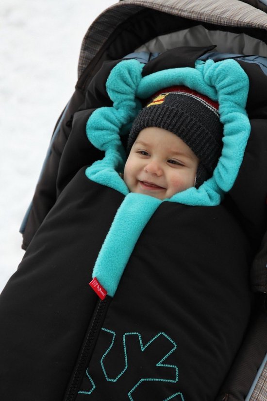 Winter Voetenzak - Baby Buitenzak - Kind Warm Houden - Water- en Winddicht - Universeel Geschikt - Zwart Grijs — afbeelding 5