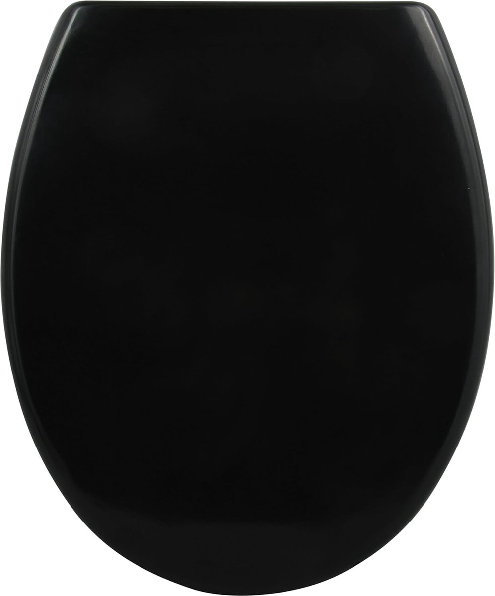 Toiletlid - WC-bril - Hygiënisch Werken - Soft-close mechanisme - 44 x 37 x 3 cm - Zwart