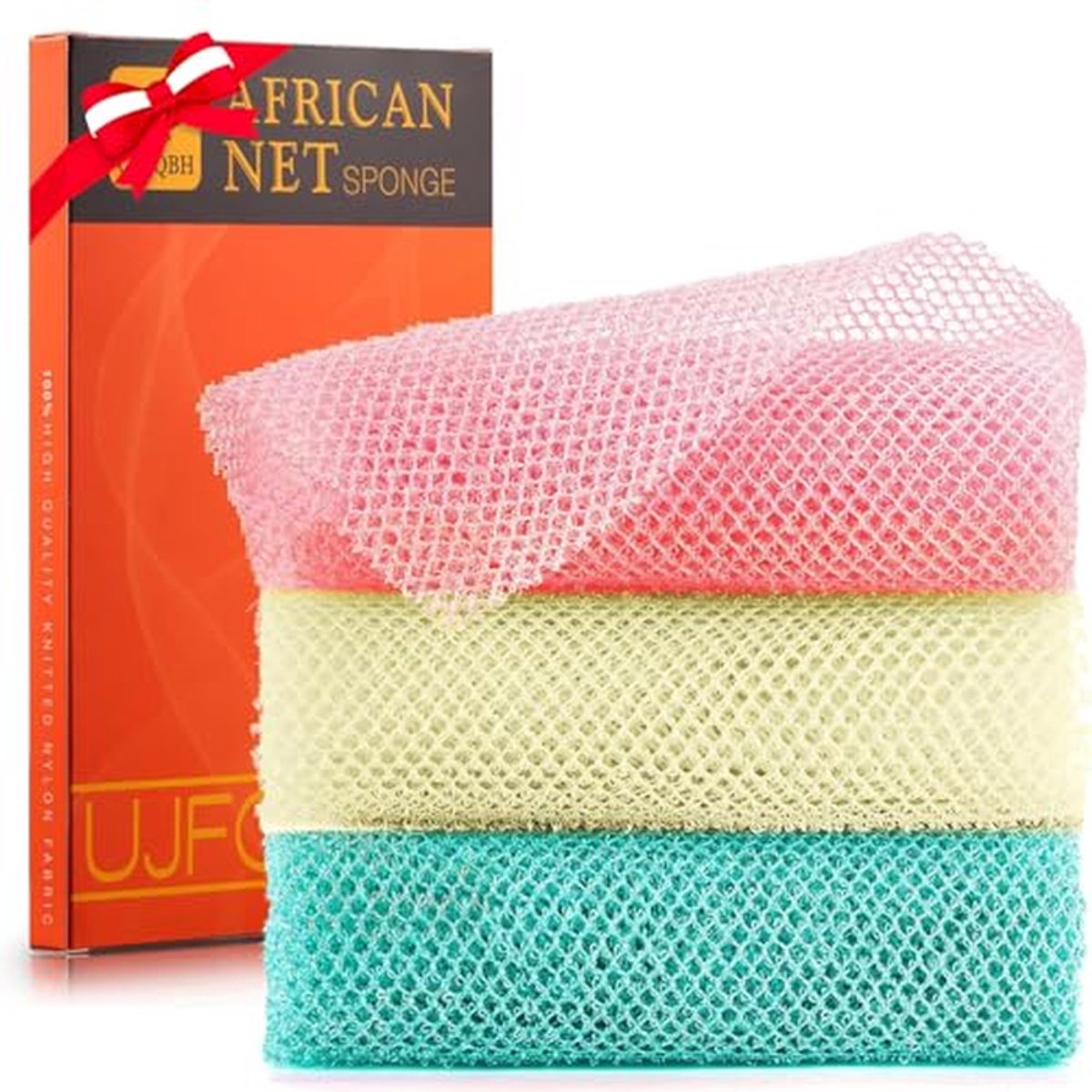 Netspons Set - Bad Spons - Huid Reinigen - Lange Lengte - 3 Stuks - Meerdere Kleuren