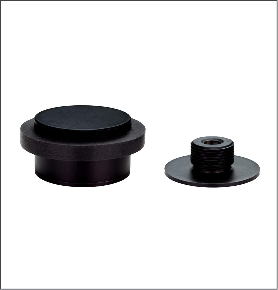 Deurstopper - Muurbeveiliger - Muren Beschermen - Dubbele Installatie - 3.5x1.9 cm - Zwart