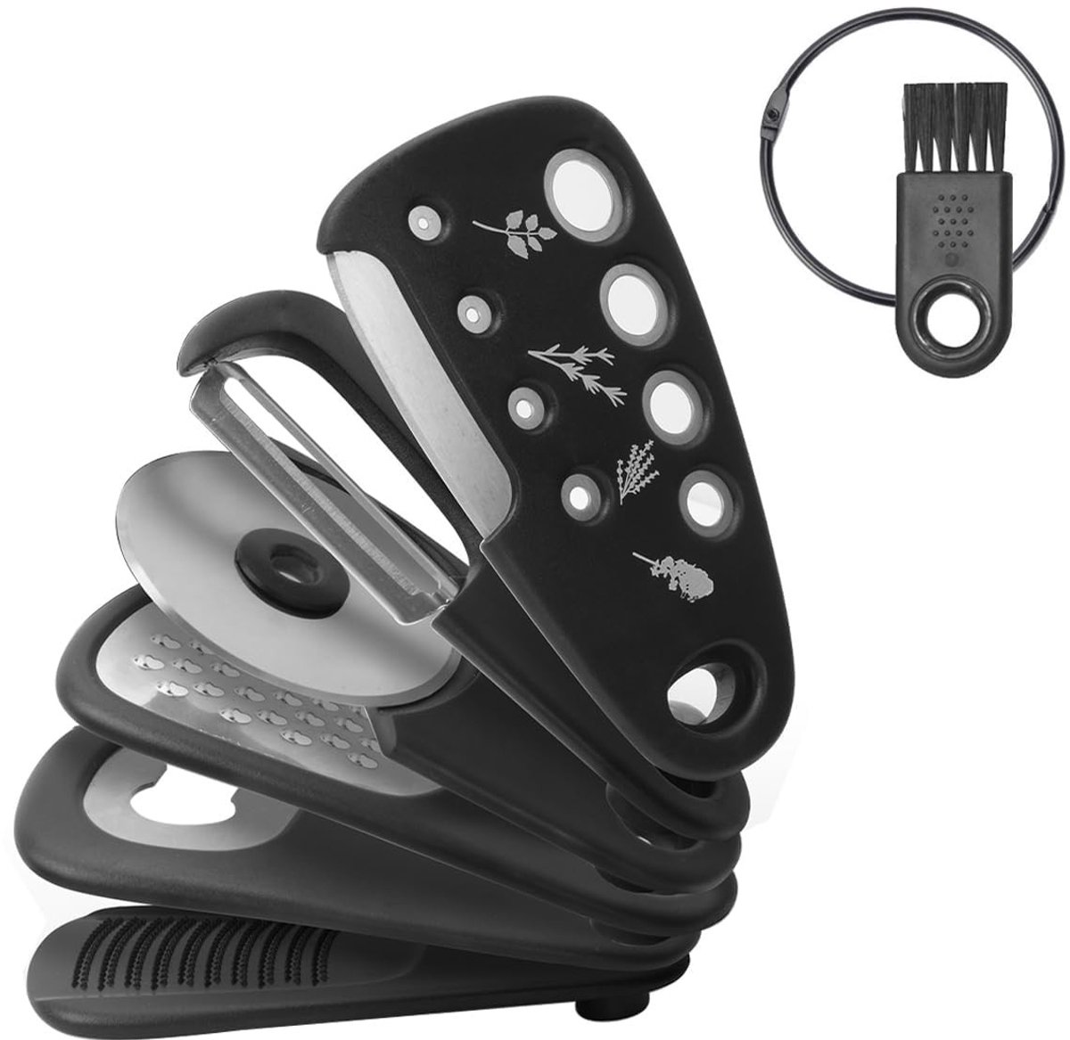 Dailygoods- Keukengerei Set 6-delig - Vaatwasmachinebestendig - Keukengerei RVS - Dunschiller - Flesopener - Gemakkelijk te reinigen - Keukenhulpmiddelen