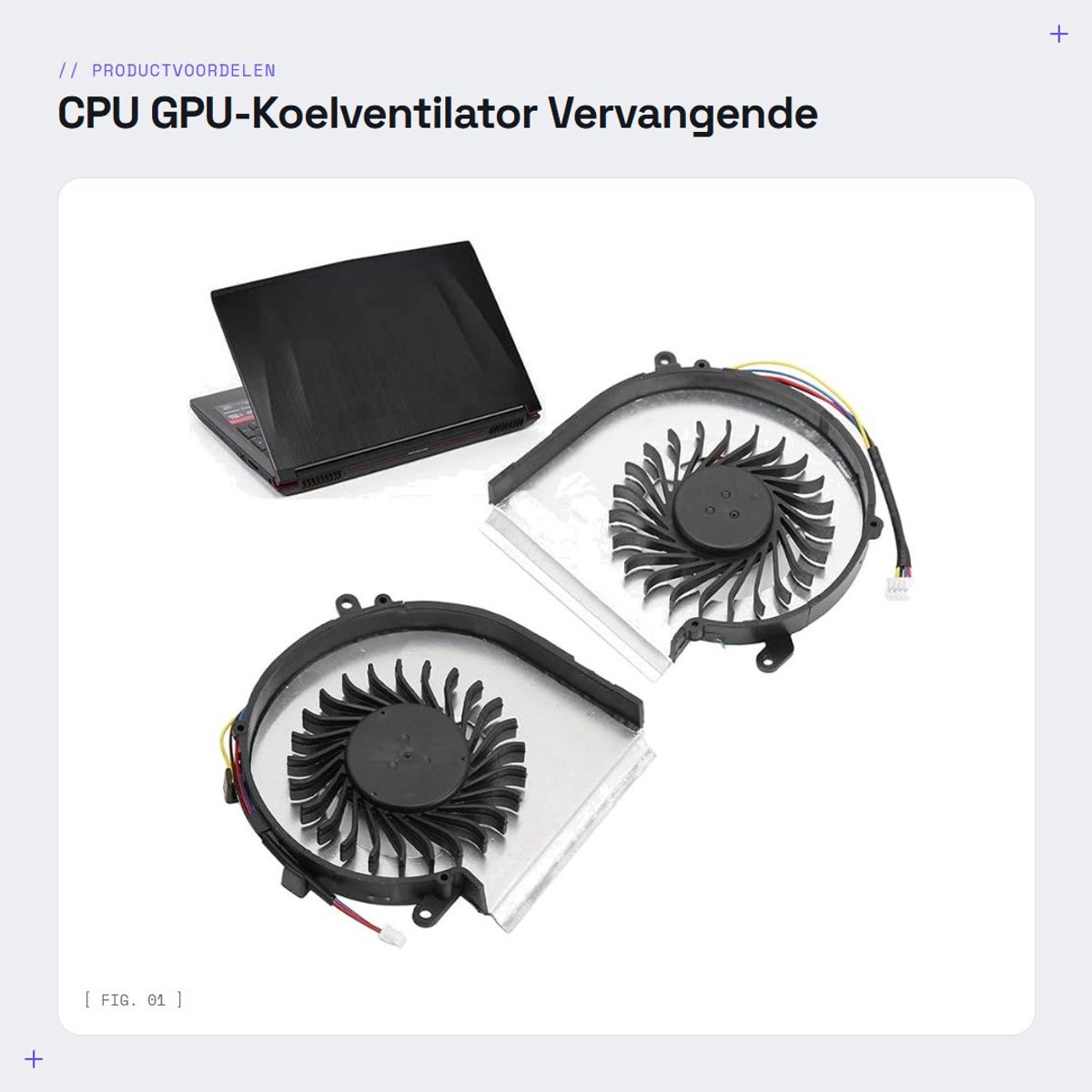 Dailygoods - CPU GPU-Koelventilator - Vervangende Koelventilator - Efficiëntie - Aluminium - Koeling - Compatibel met GE62VR en GL62M - 4-pins aanslui...