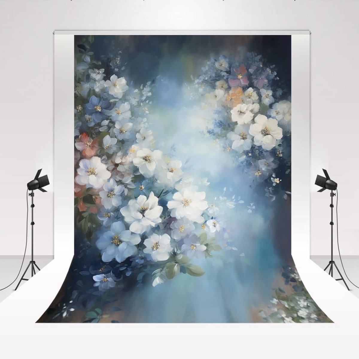 Dailygoods- Achtergrond 1.5x2.2m - Achtergronddoek - Fotografie Achtergrond - Vintage Bloemen - Professionele Fotostudio - Aanpasbaar Patroon - Fotografieachtergrond