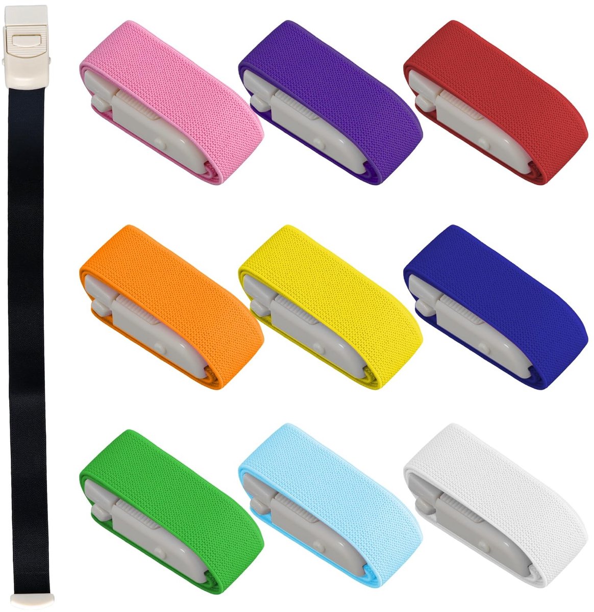 Dailygoods- Hemostatische Veters 10 Stuks - Verstelbaar - Elastisch - Bloedzuigerband - Noodgevallen - Hoogwaardige Kwaliteit - Tourniquet