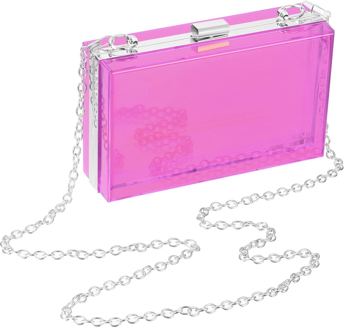 Dailygoods- Transparante Tas - Schoudertas - Handtas - Acryl Tas - Verstelbare Ketting - Duurzaam Materiaal - Robuust en Stijlvol