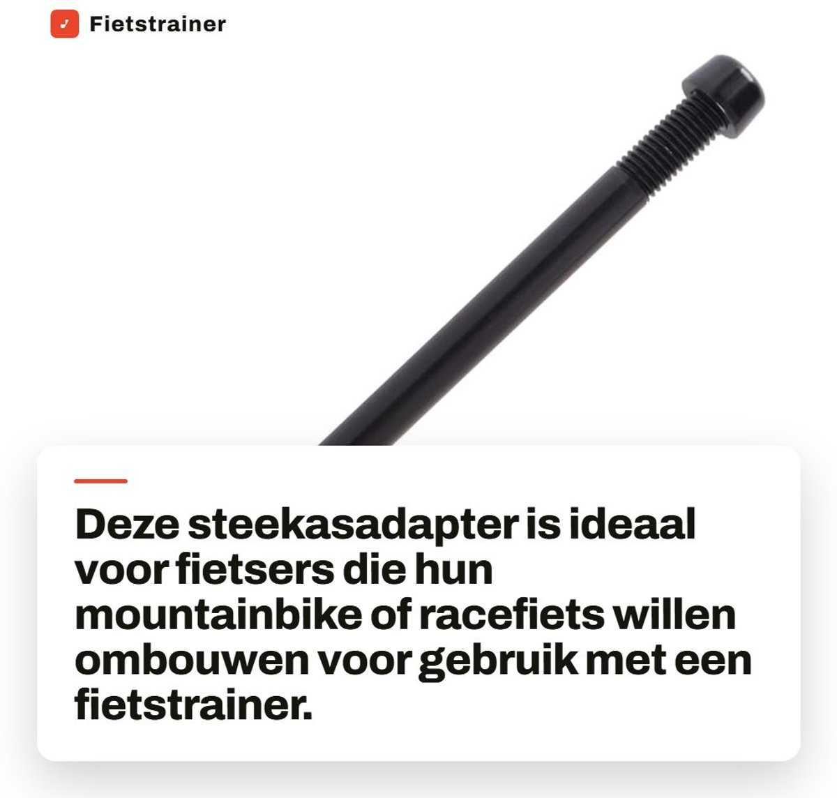 Dailygoods - Fietstrainer Steekasadapter M12x1.75 voor Mountainbike en Racefiets