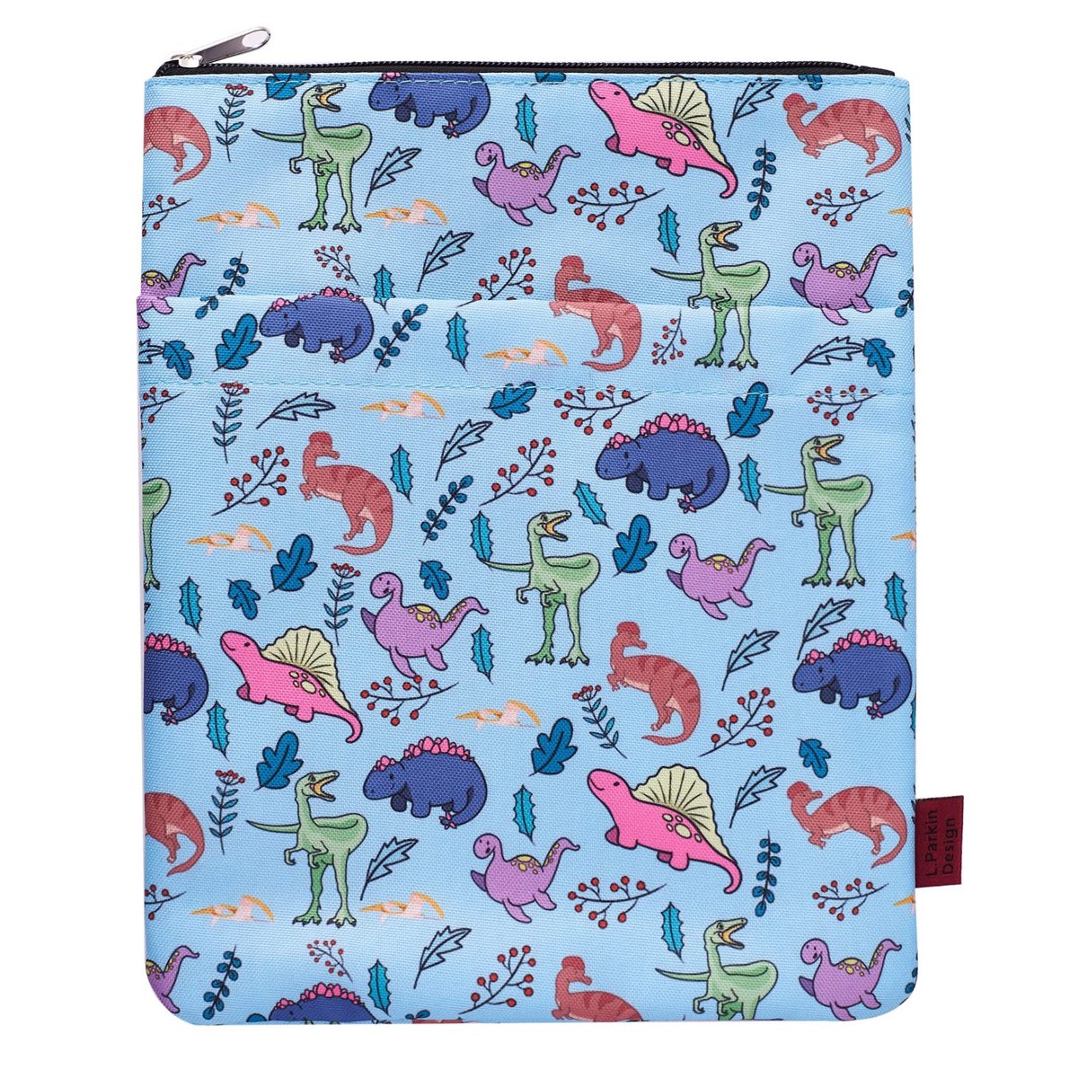 Dailygoods- Boekhoes Leuke Dinosaurus - Boekhoes met Rits - Boek Protector - Waterdichte Omslag - Duurzaam 800D-Canvas - 28,7 x 21 cm - Boekomslag