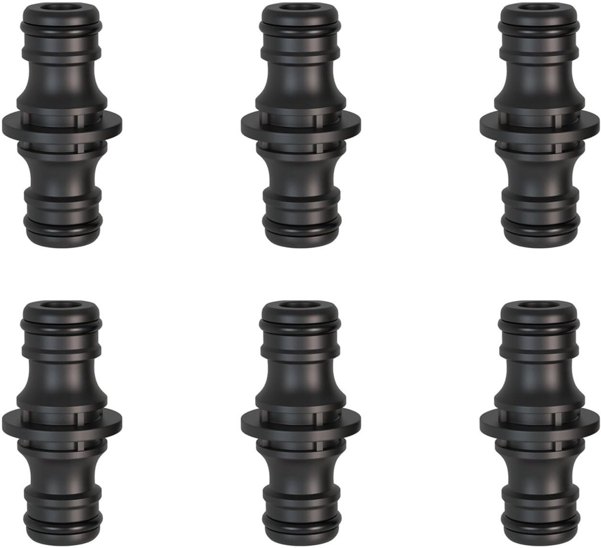 Dailygoods- Slangconnector 2-weg - Tuinslangkoppeling 1/2 inch - Aansluiting voor Gardena - 6 Stuks - Duurzaam kunststof - Hoge druk bestendig