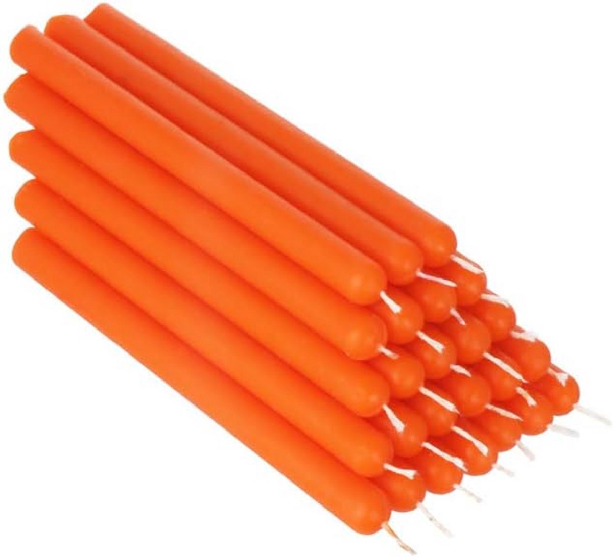 Bijenwas Kaarsen - Gekleurde Tafelkaarsen - Sfeerverlichting Creëren - Roetvrije Verbranding - 12cm Hoog 25 Stuks - Oranje