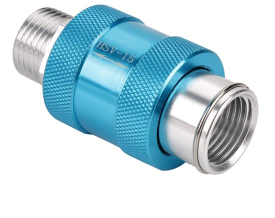 Luchtstroomregelaar - Schuifkraan - Pneumatische besturing - Aluminium constructie - G1/2 schroefdraad - Blauw — afbeelding 3