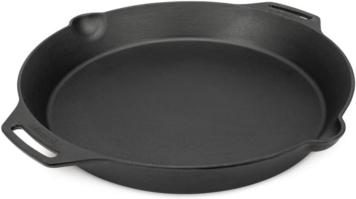 Gietijzeren Pan Koekenpan Braadpan Buiten Koken Universeel Inzetbaar 50 cm Diameter Zwart
