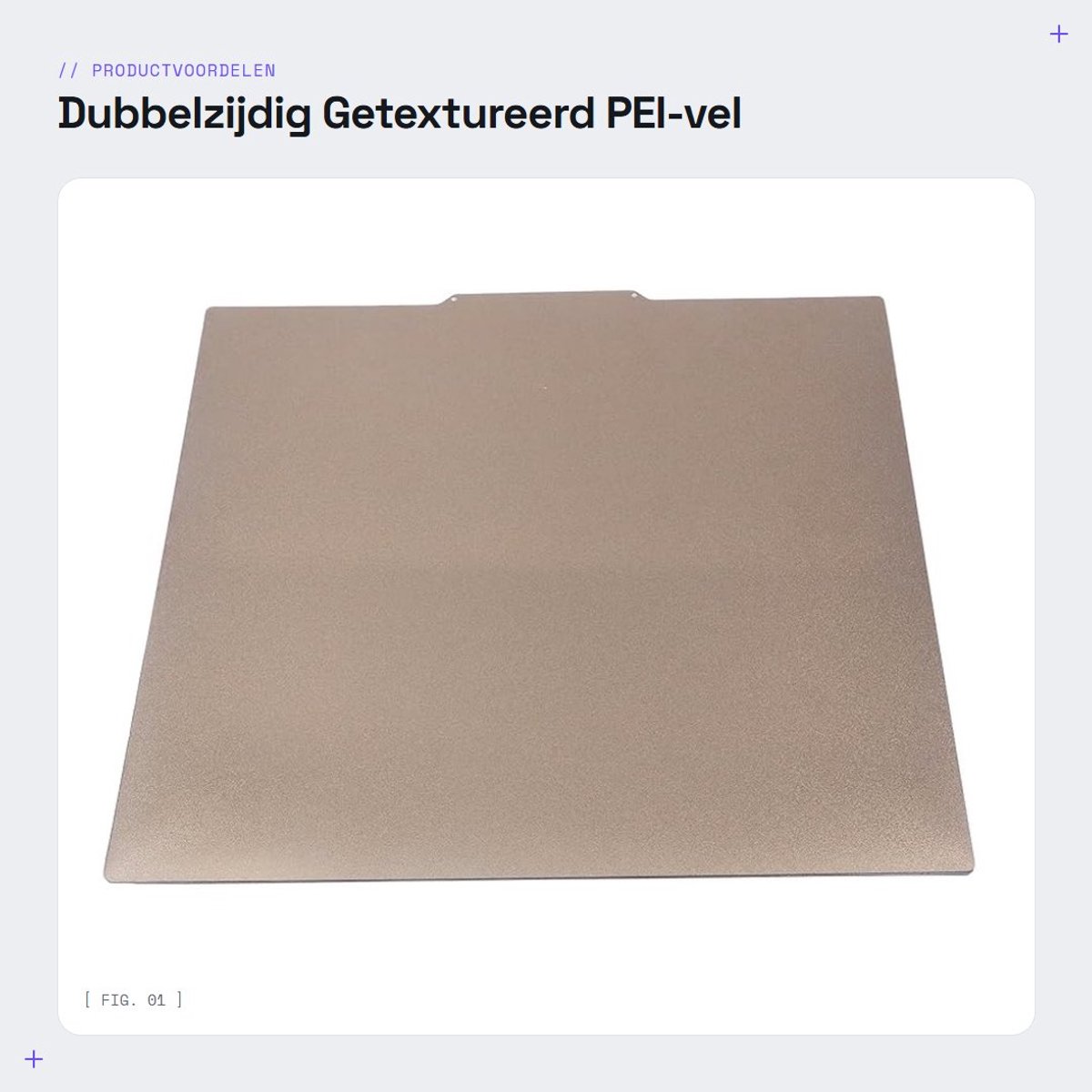 Dailygoods- Dubbelzijdig Getextureerd PEI-vel 450x450mm - Magnetische Bouwplaat - Flexibele Verenstaal - Eenvoudige Installatie - Duurzame Constructie - Premium Kwaliteit - 3D-printer Bouwplaat