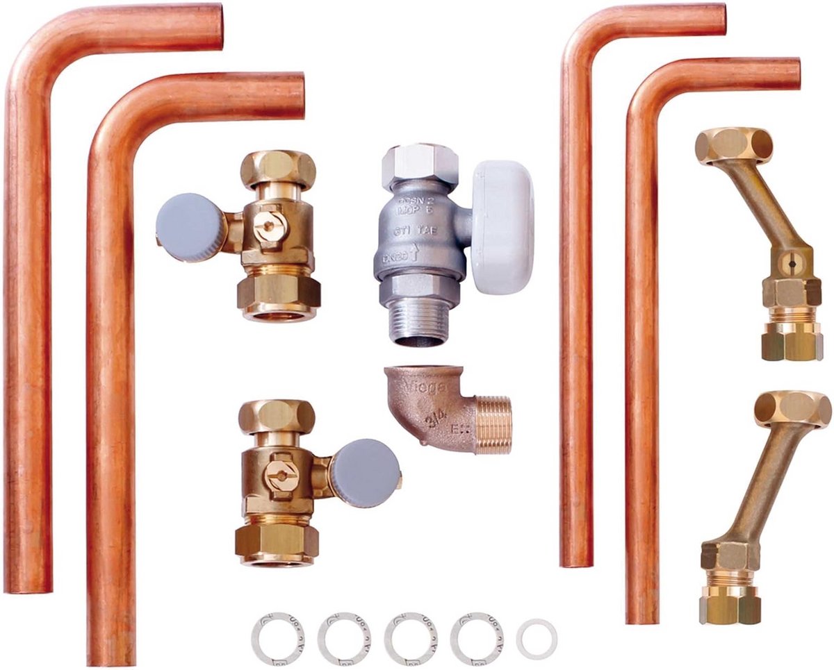 Installatieset Verwarming - Verwarmingsset Aansluiting - Centrale Verwarming Installeren - Nieuwe Installatie - 26 x 31 x 65 cm - Grijs
