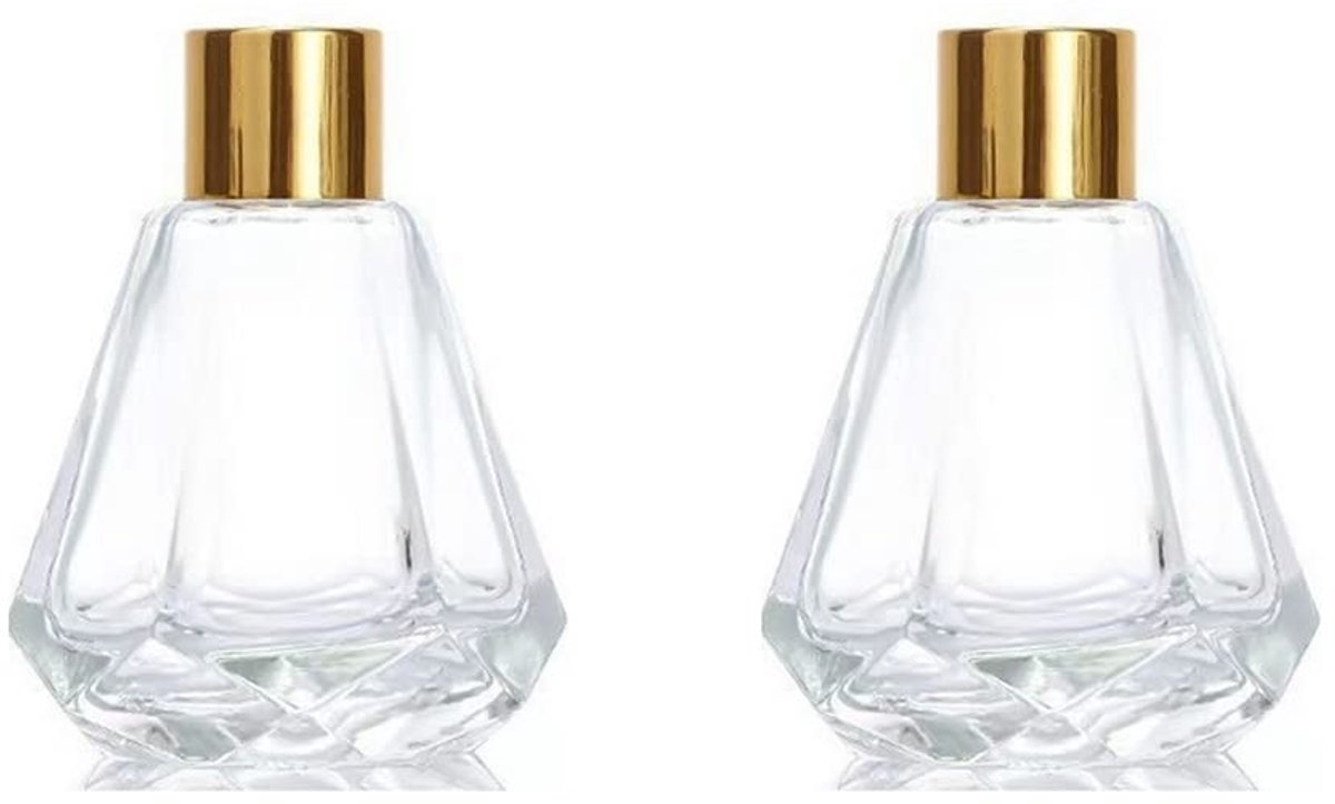 Dailygoods- Diffuserfles 60ml - Glazen Fles - Navullingen - Aromatherapie - DIY - Duurzaam en Herbruikbaar - Geurstokjes