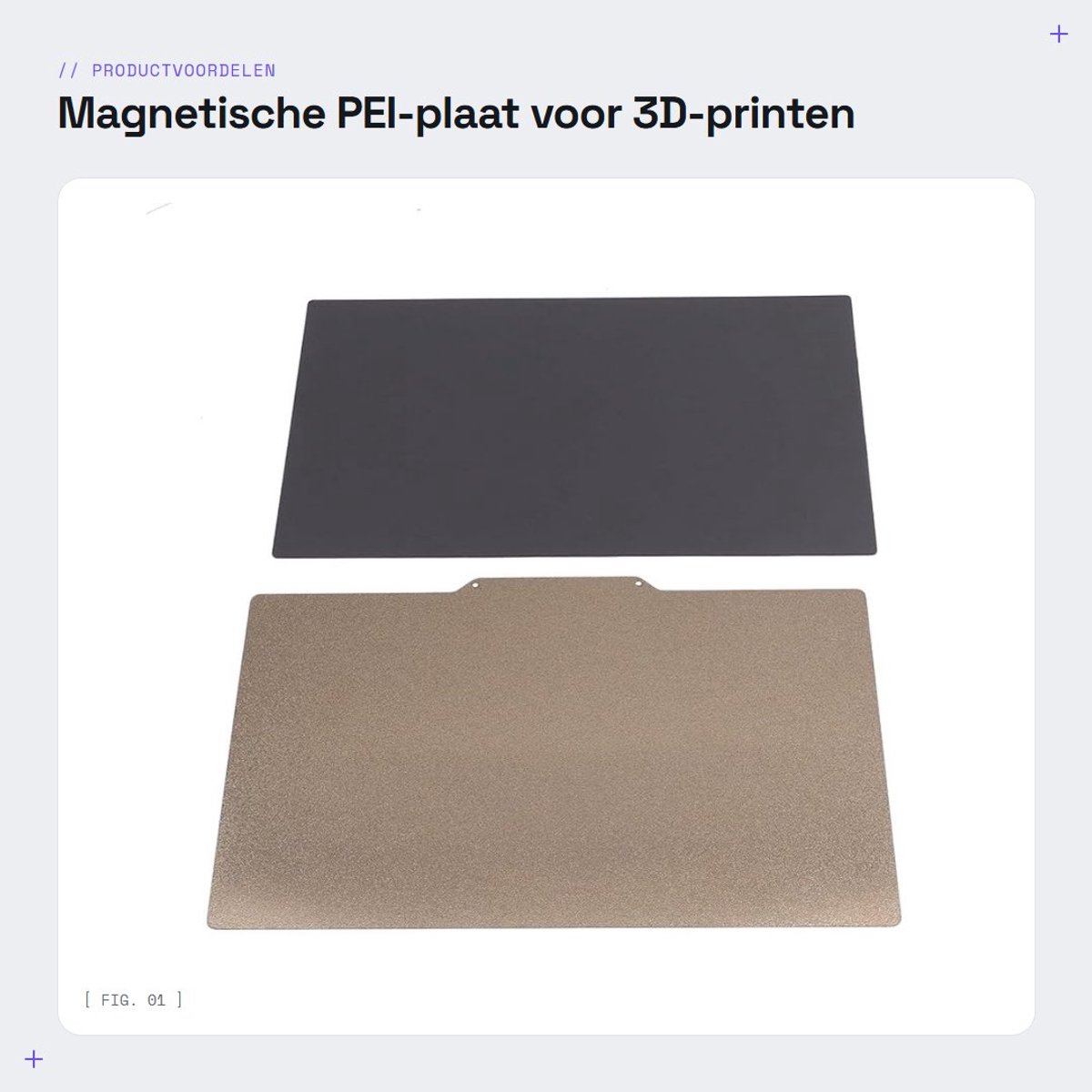 Dailygoods- Bouwplaat Dubbelzijdig 200x300mm - PEI Plaat - Sterke Hechting - Eenvoudige Modelverwijdering - 3D-printaccessoires - Geschikt voor meerdere Afdrukken - 3D-printer Bed