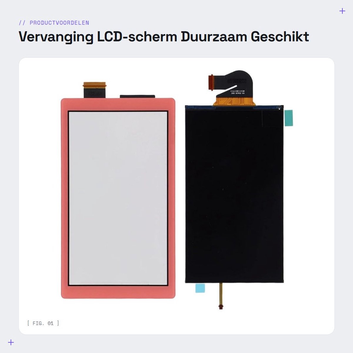 Dailygoods- LCD-Scherm Duurzaam - Vervanging - Toepasbaarheid - Geschikt voor Lite - Roze - Hoogwaardige Kwaliteit - Display