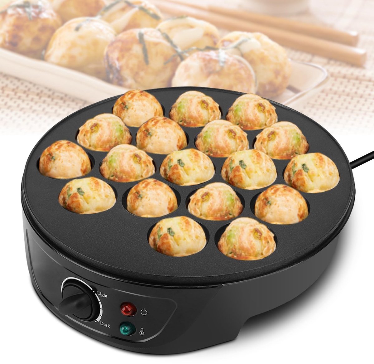 Dailygoods - Elektrische Takoyaki Pan met 18 Gaten