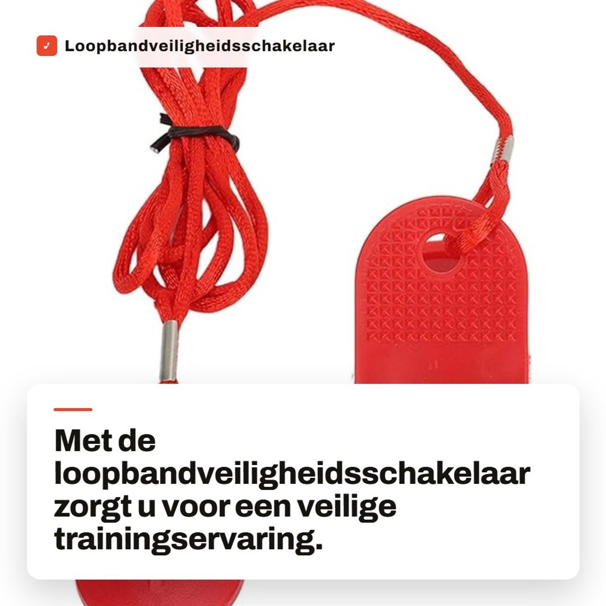 Dailygoods- Loopbandveiligheidsschakelaar Magnetisch - Veiligheidsslot - Automatisch Beveiligingsapparaat - Lichtgewicht - Voor Huishoudelijke/Commerciële Loopbanden - Voorkomt Vallen en Verwondingen