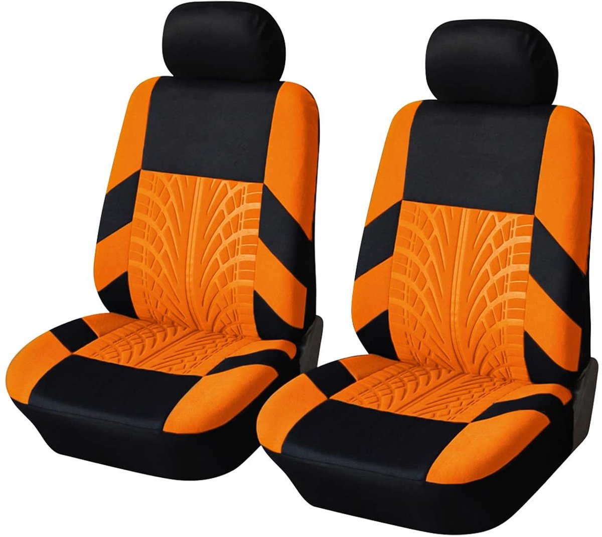Dailygoods- Autostoelhoezen Luxe Look - Universeel - Set van 2 - Voor Voorstoelen - Slijtvast Polyester - Ademend en Beschermend - Stoelbekleding
