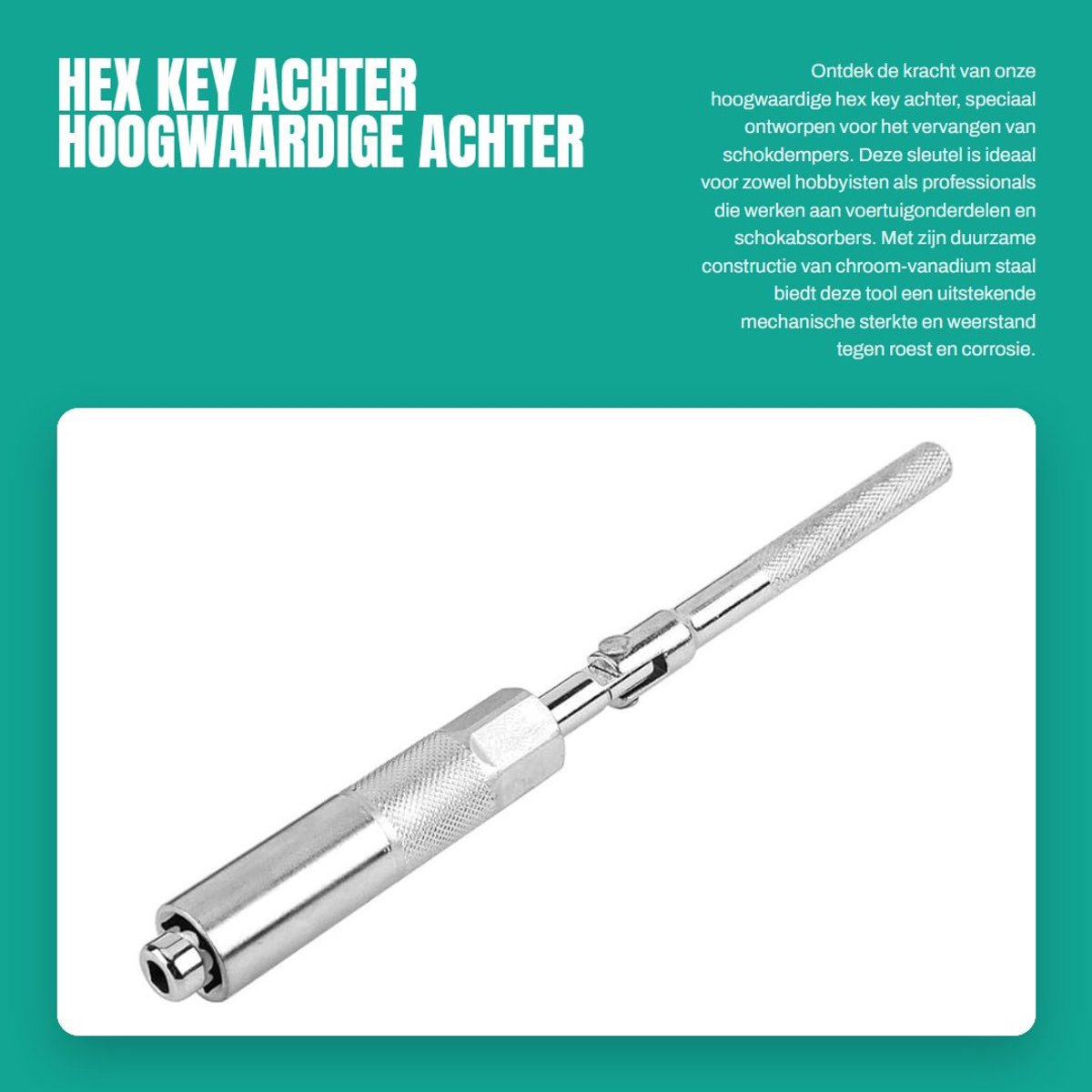 Dailygoods- Schokdemper Sleutel Hoogwaardige Kwaliteit - Achter Schokdemper - Roestvrij Staal - Duurzaam - Corrosiebestendig - Antiveroudering Eigenschappen - Schokdemper Gereedschap