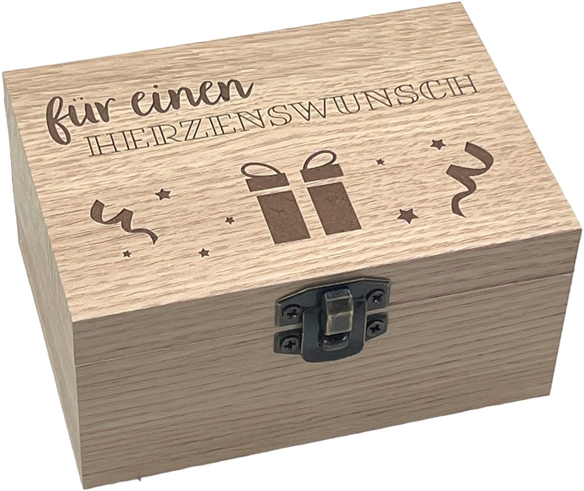 Dailygoods- Muziekdoos Stijlvolle Geldgeschenkverpakking - Houten Cadeaudoos - Verjaardag/Bruiloft - 10x7x5 cm - Multifunctioneel - Hoogwaardig MDF-hout - Geschenkdoos