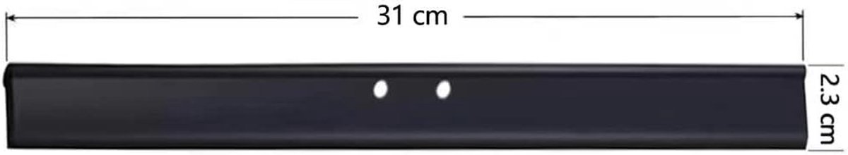 Rubberen Lip - Wisserlip Reservoir - Streeploos Drogen - Precisie Rand - 31 cm - Zwart