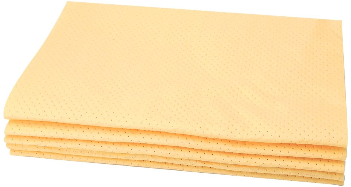 Dailygoods- Raamreinigingsdoeken 5 stuks - Microvezel/Geperforeerd - Streepvrij - Autolederen Doek - Wateropname/Vlekverwijdering - Maat 40 x 38 cm - Reinigdoeken