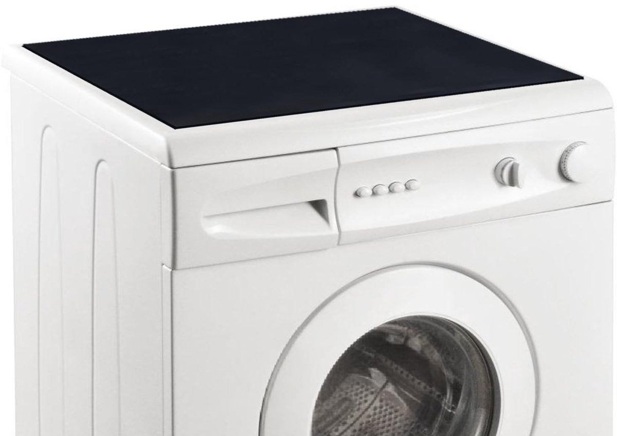 Dailygoods - Wasmachine-beschermer - Antislip - Op maat te snijden - Zwart - Wasmachineonderlegger - Bescherming voor apparaten - 60 x 60 cm