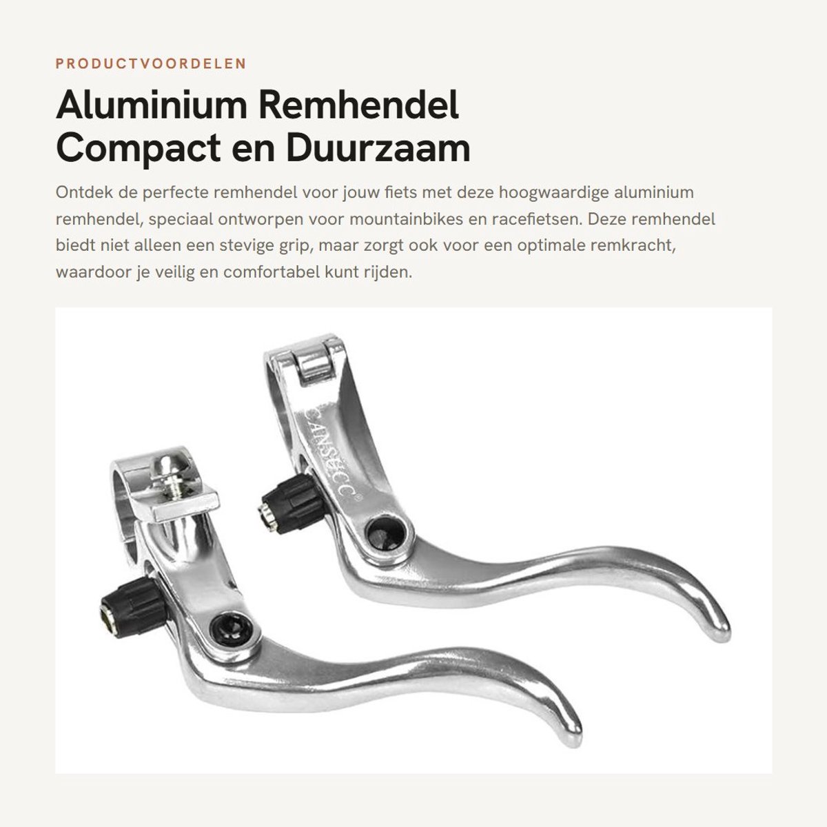 Dailygoods- Fietsremhendel Aluminiumlegering - Duurzaam - Ergonomisch - Eenvoudig te installeren - Lichtgewicht - Compacte afmetingen - Remhendel
