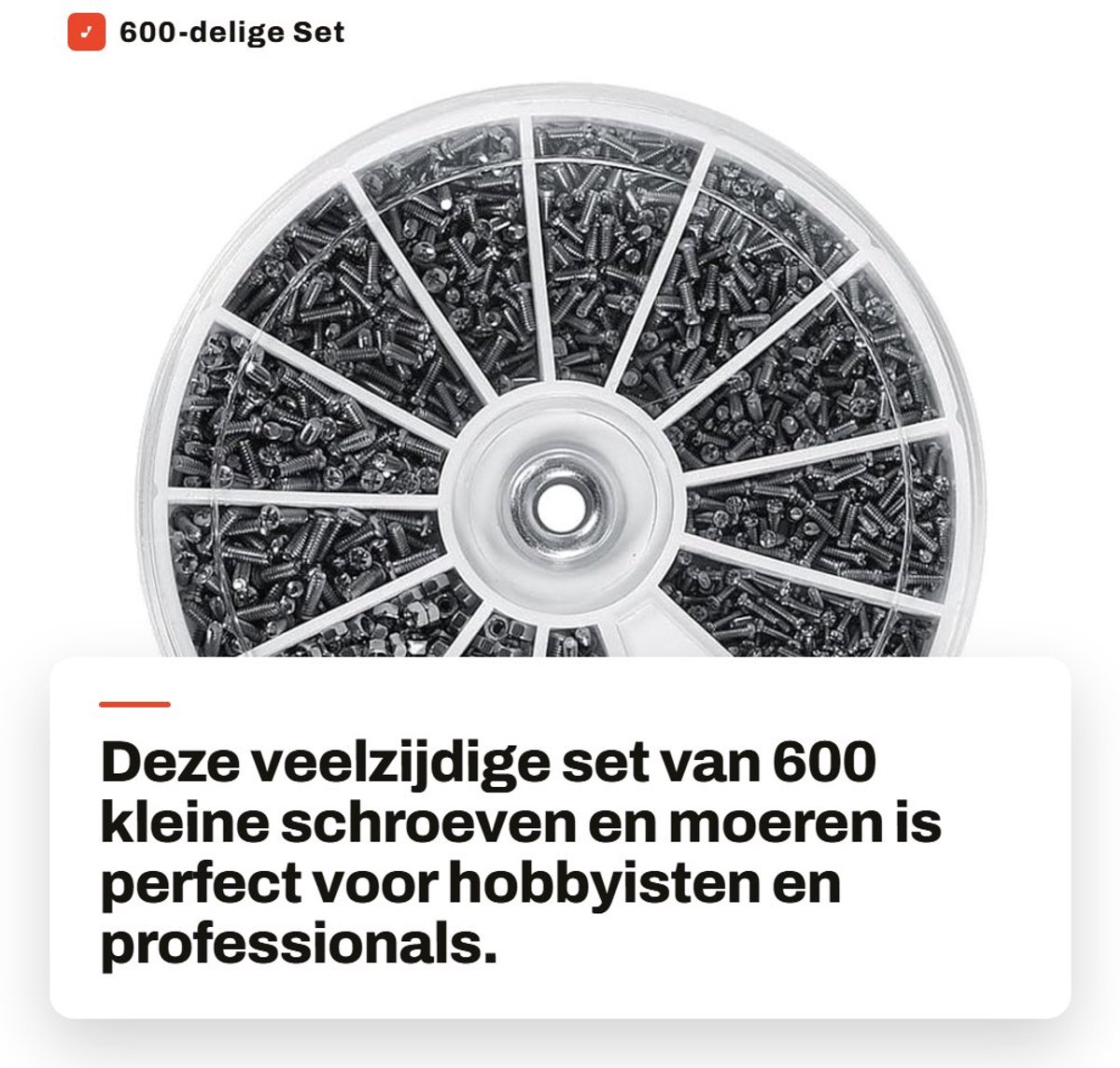 Dailygoods - 600-delige Set Kleine Schroeven en Moeren voor Reparaties